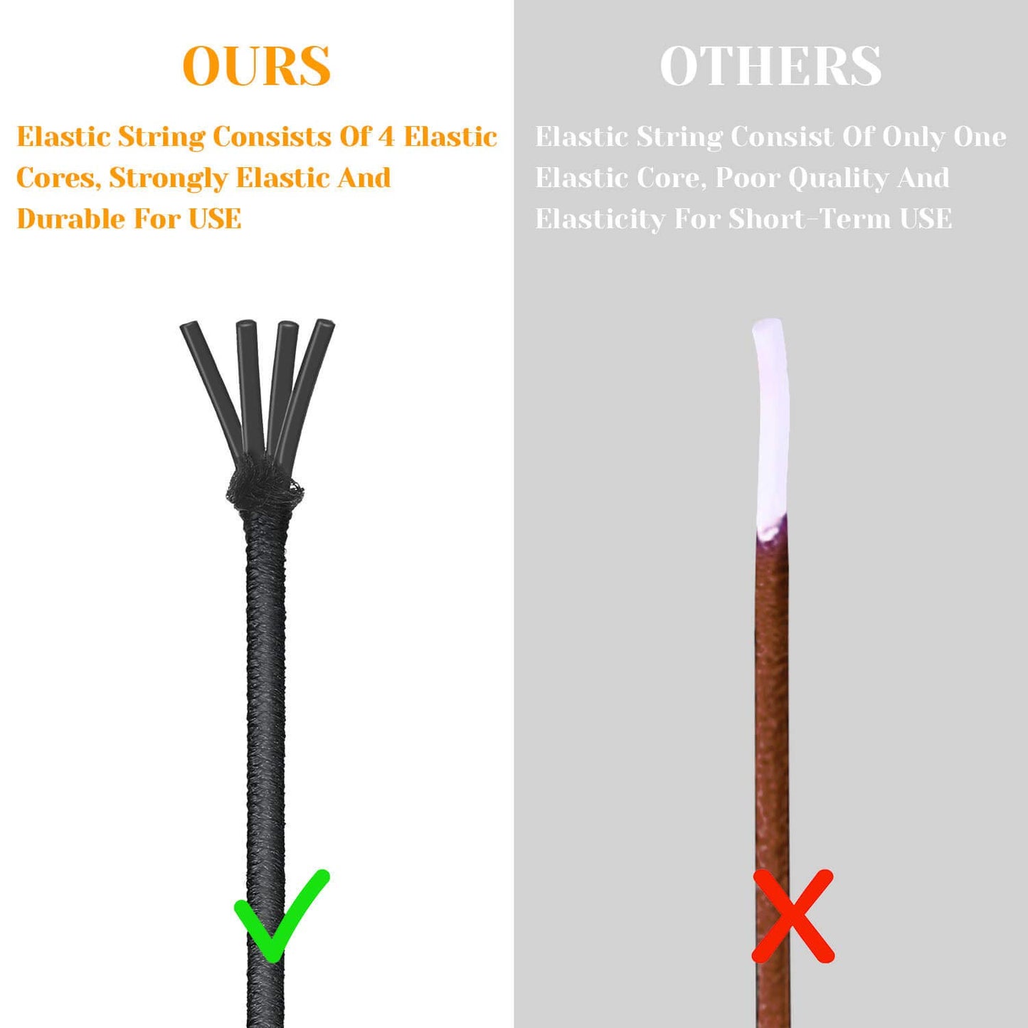 Elastic String for Bracelets, Selizo Elastic Cord for Jewelry, Stretchy String for Necklace Making, Beading and Sewing (1.2 MM, 109 Yards, Black)