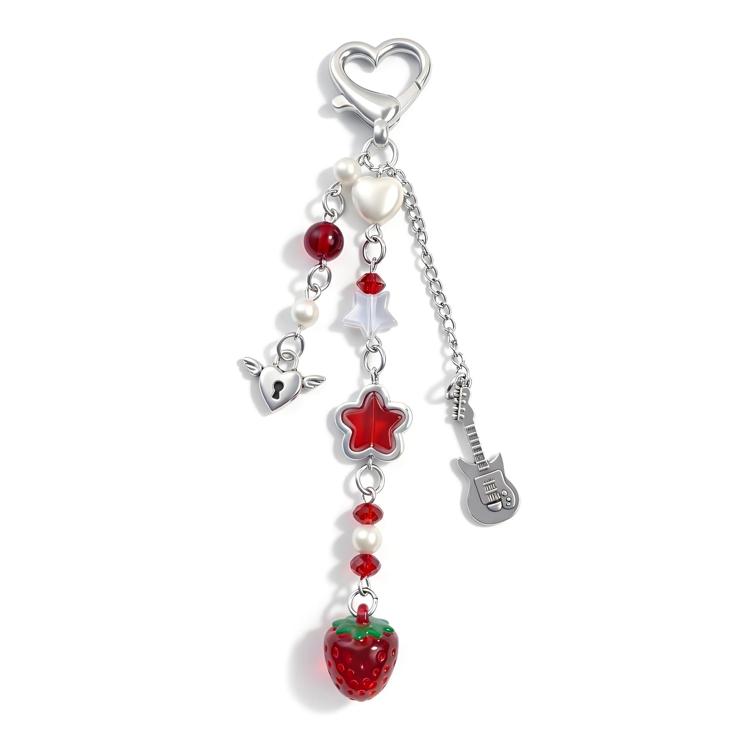 AGEN KGEN Novelty keychains Aesthetic Y2K Keychain Charms Stylish Keychains Accessories for Women Bag Purse Gifts (1x Red Strawberry)