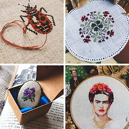 levylisa Embroidery Floss 30 Skeins Cross Stitch Threads Friendship Bracelets Floss with 10 Pcs Floss Bobbins and 2 Pcs Needle Threader (Purple)