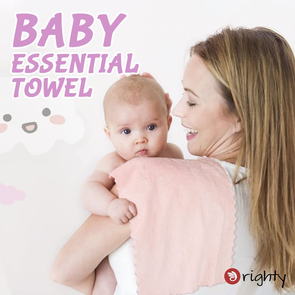 Cloths, Super Soft & Highly Absorbent Coral Fleece, 20 x 10 Inch Gentle & Large Burp Rugs for Baby Sensitive Skin - Burping Cloths for Newborn Essential, 8 Pack