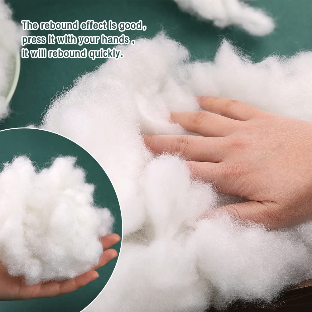 LOKUNN 100g/3.5oz Polyester Fiber Fill, Stuffing Pillow Filling Stuffing Cushion Filling, Batting High Resilience Fill Fiber, Stuffing for Stuffed Animals/DIY Crafts