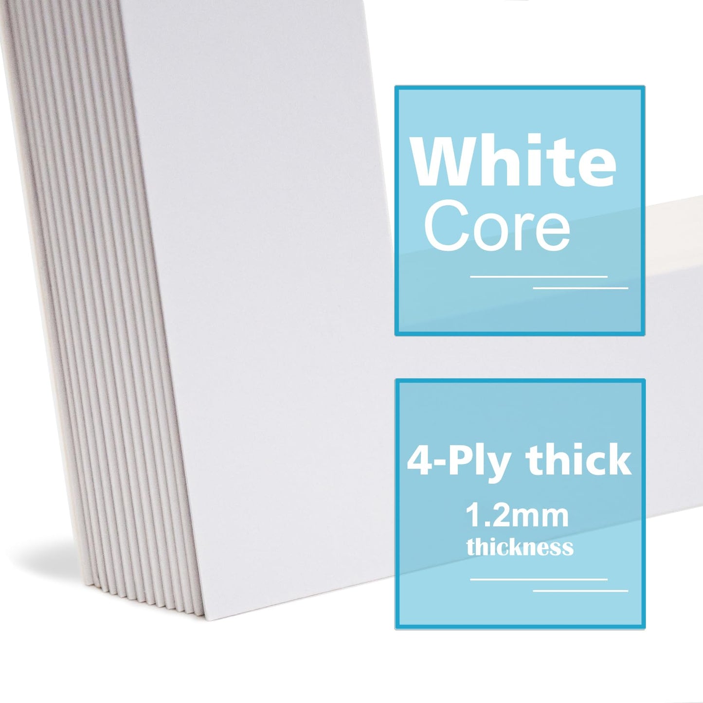 Egofine 8x10 White Picture Mats Pack of 14, Frame Mattes for 5x7 Pictures, Acid Free, 1.2mm Thickness, with Core Bevel Cut