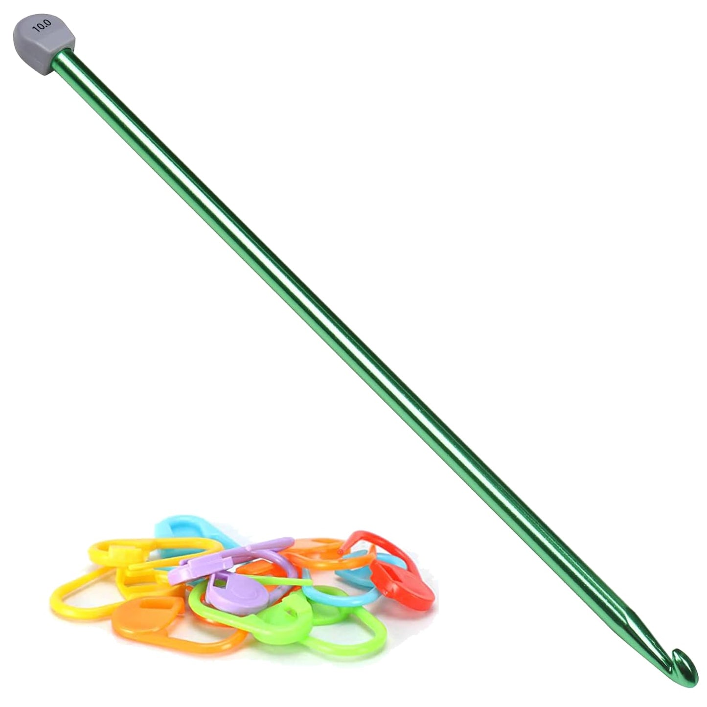 Crochet Hook Tunisian 10.0 mm, Aeelike Extra Long Afghan Hook Aluminum Durable for Beginners and Crochet Hooks Lovers,Tunisian Knitting Needles for Crocheting Blankets Scarves Bags Sweater