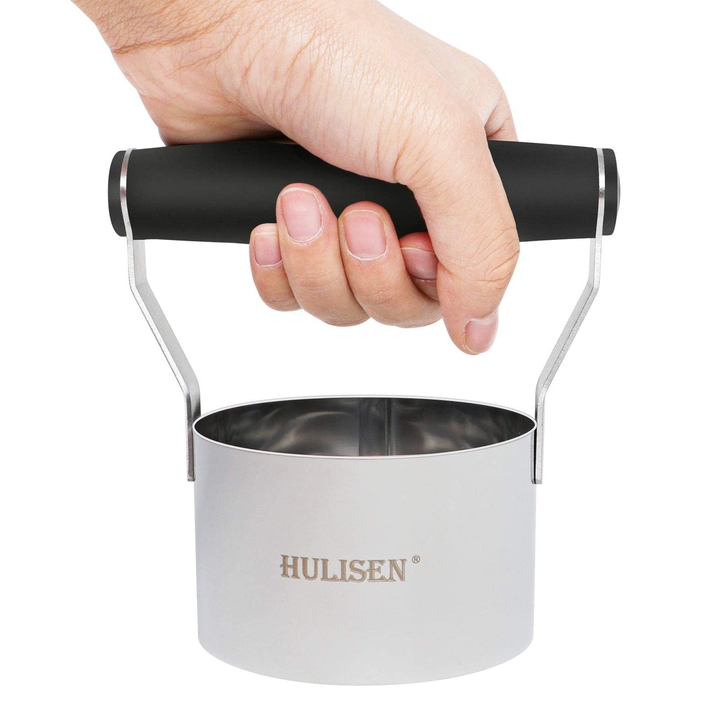 HULISEN 3 inch Biscuit Cutter, Stainless Steel Round Cookies Cutter with Soft Grip Handle, Gift Package