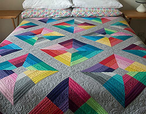 50pcs 8 x 8 inches Multicolor Cotton Fabric Bundle Squares for Quilting Sewing, Precut Fabric Squares for Craft Patchwork