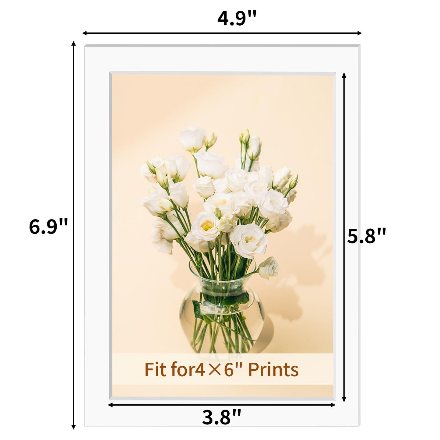 yeestone 10 Pack Picture Frame Mats, 5x7 Matted to 4x6 Photo Mats, Acid Free Picture Matting for Pictures Photos Watercolor Artwork (White)