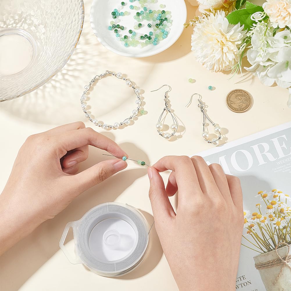 BENECREAT 300-Feet 7-Strand Beading Wire, 0.018inch/ 0.46mm Tiger Tail Bead Stringing Wire for Jewelry Making Threading Necklace Bracelet Crafts