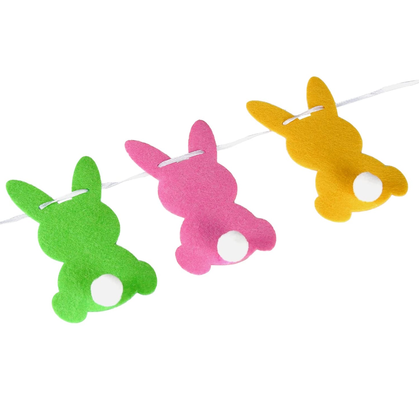 Easter Bunny Rabbit Banner Bunting Garland, Easter Decorations (Colorful Bunny)