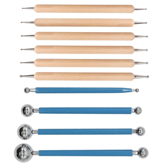 10Pcs Dotting Tools Ball Styluses for Rock Painting, Pottery Clay Modeling Embossing Art Mandala