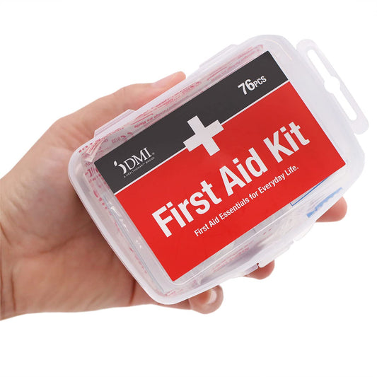 76-Piece First-Aid Kit, Portable All-Purpose Use for Minor Cuts and Scrapes, Durable Water-Resistant Case, Convenient and Portable for Travel, FSA & HSA Eligible