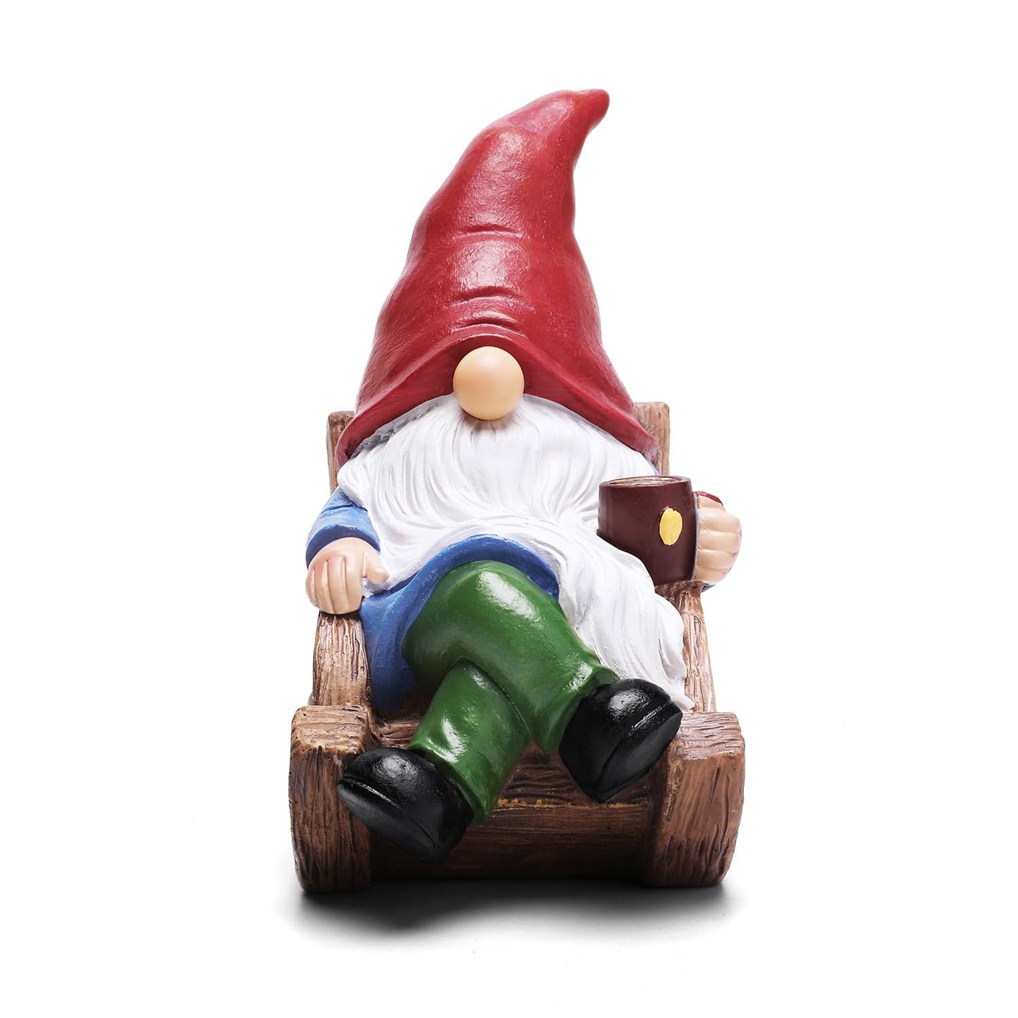 Solar Garden Gnomes Outdoor Statue with Solar Lights,7.1“ Figurine Lights Solar Garden Yard Decorations Outdoor Decorations for Patio,Yard,Lawn Ornament，Mom Gift Unique Housewarming Gifts