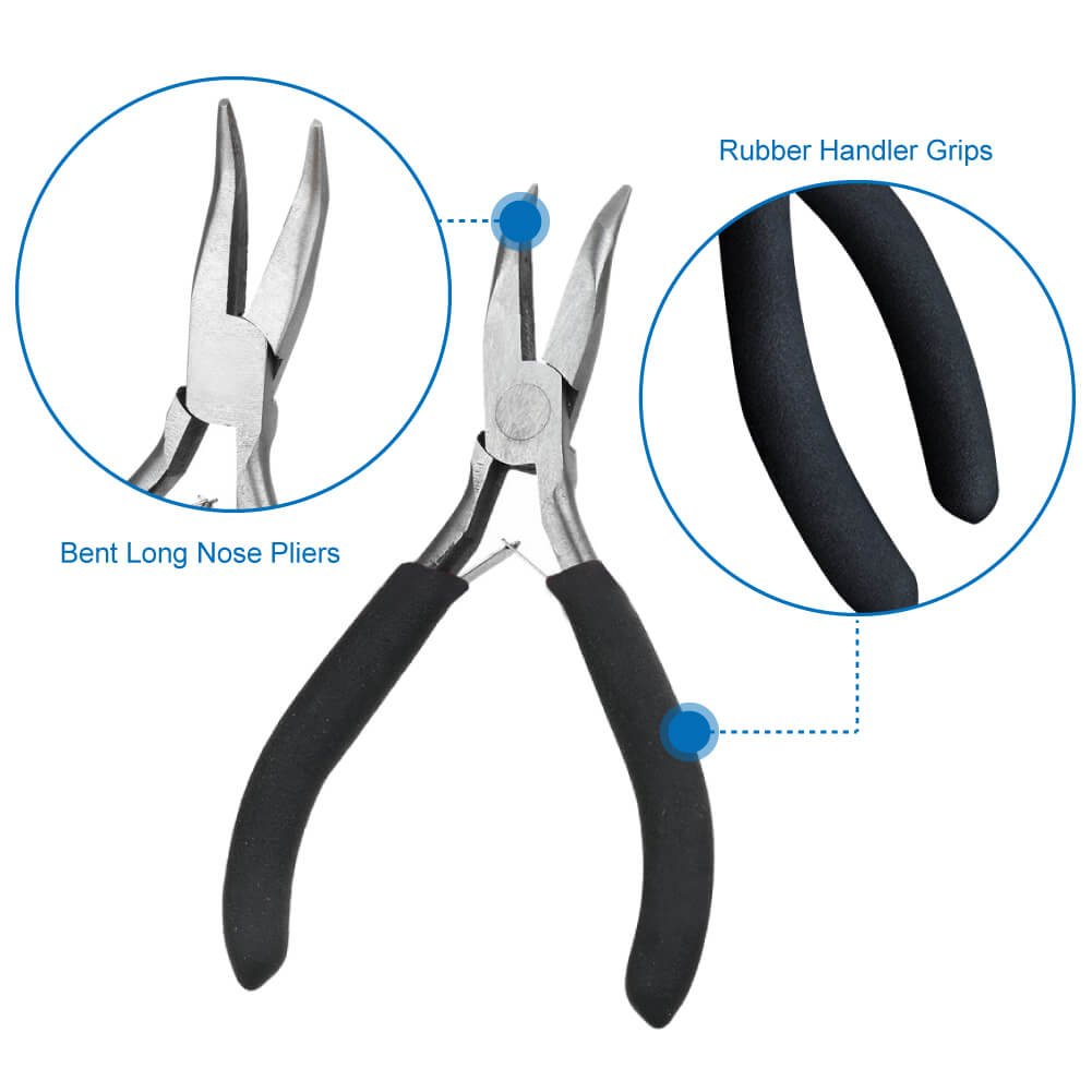 Jump Rings for Jewelry Making Supplies with Jump Ring Pliers (1200Pcs Dull Silver and Bright Silver)