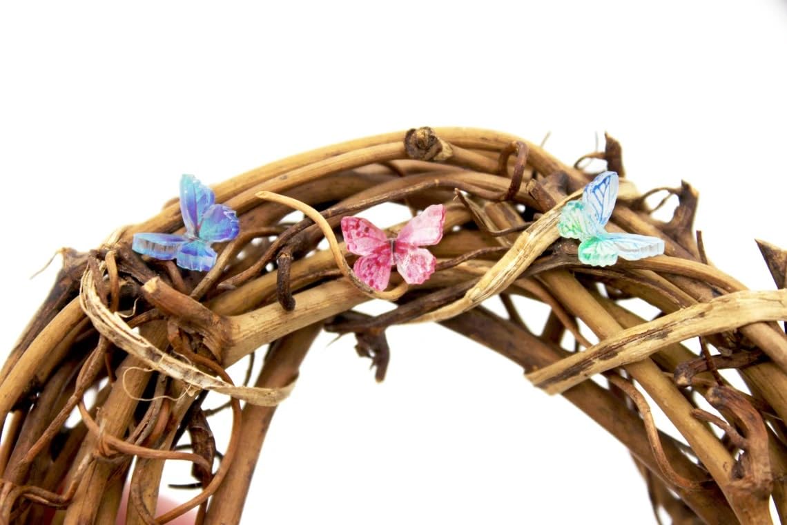 Micro Resin Butterflies, Dollhouse Miniature Tiny Butterflies, Terrarium Fairy Garden Dolls Toy, Mini Micro Landscaping Decoration (30 PCS)