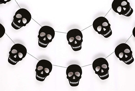Seyal® Black Skull Garland - birthday decorations,party decorations,party décor,creative decoration