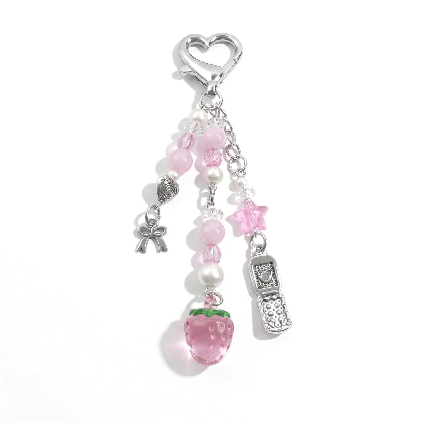 AGEN KGEN Novelty keychains Aesthetic Y2K Keychain Charms Stylish Keychains Accessories for Women Bag Purse Gifts (1x Pink Strawberry)