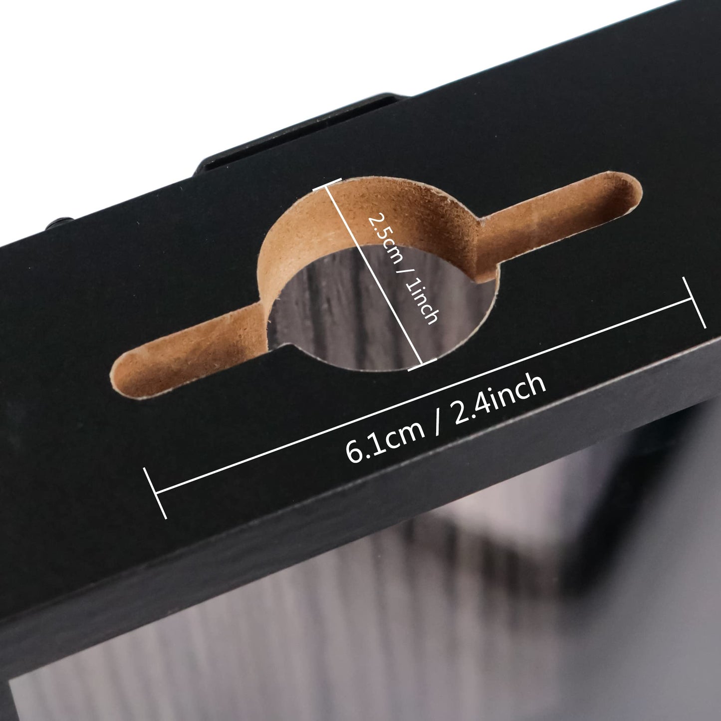 5x7 Top Loading Shadow Box Frame with HD Glass,Wood Display Case with Slot,1.25 inches Interior Depth,Ideal for Wine Bottle Caps,Tickets,Shells,Stamps and More,Black