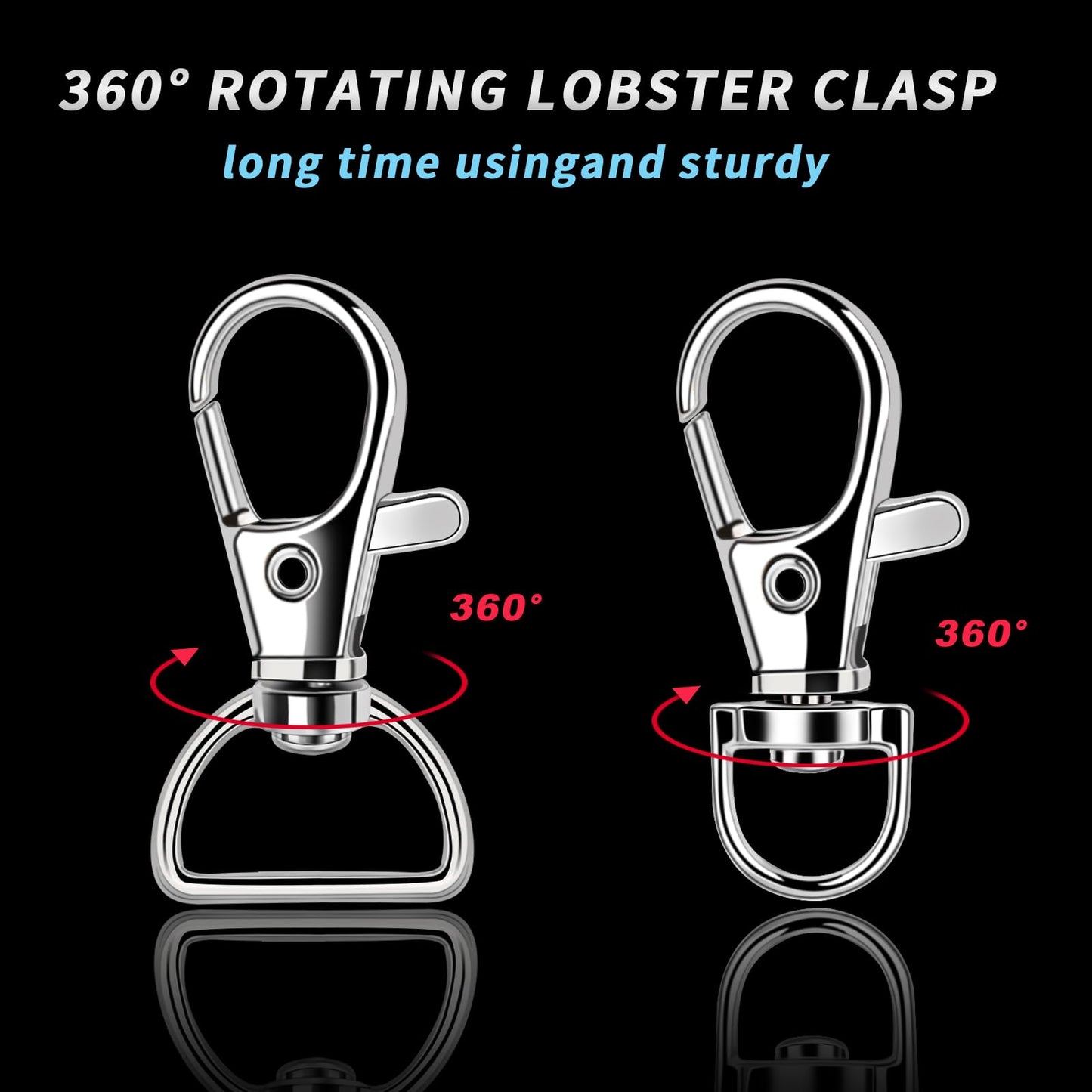 Teenitor 524PCS Keychain Making Kit, Key Chain Clips, Key Chain Rings, Lanyard Hooks Lobster Claw Clasps, Key and Jump Rings for Keychain Making Jewelry Lanyard