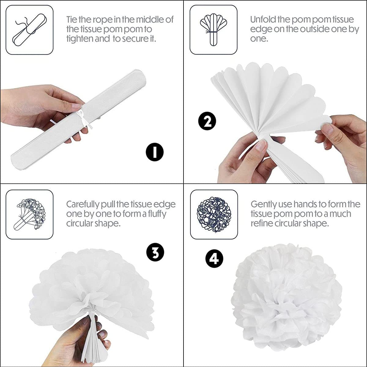 MOVINPE 4th of July Patriotic Party Decorations Set, American Flag Hanging Paper Fans, PomPoms Flowers, Foil Fringe Curtain, Star Streamers, USA Pennant Bunting Independence Day Party Supplies