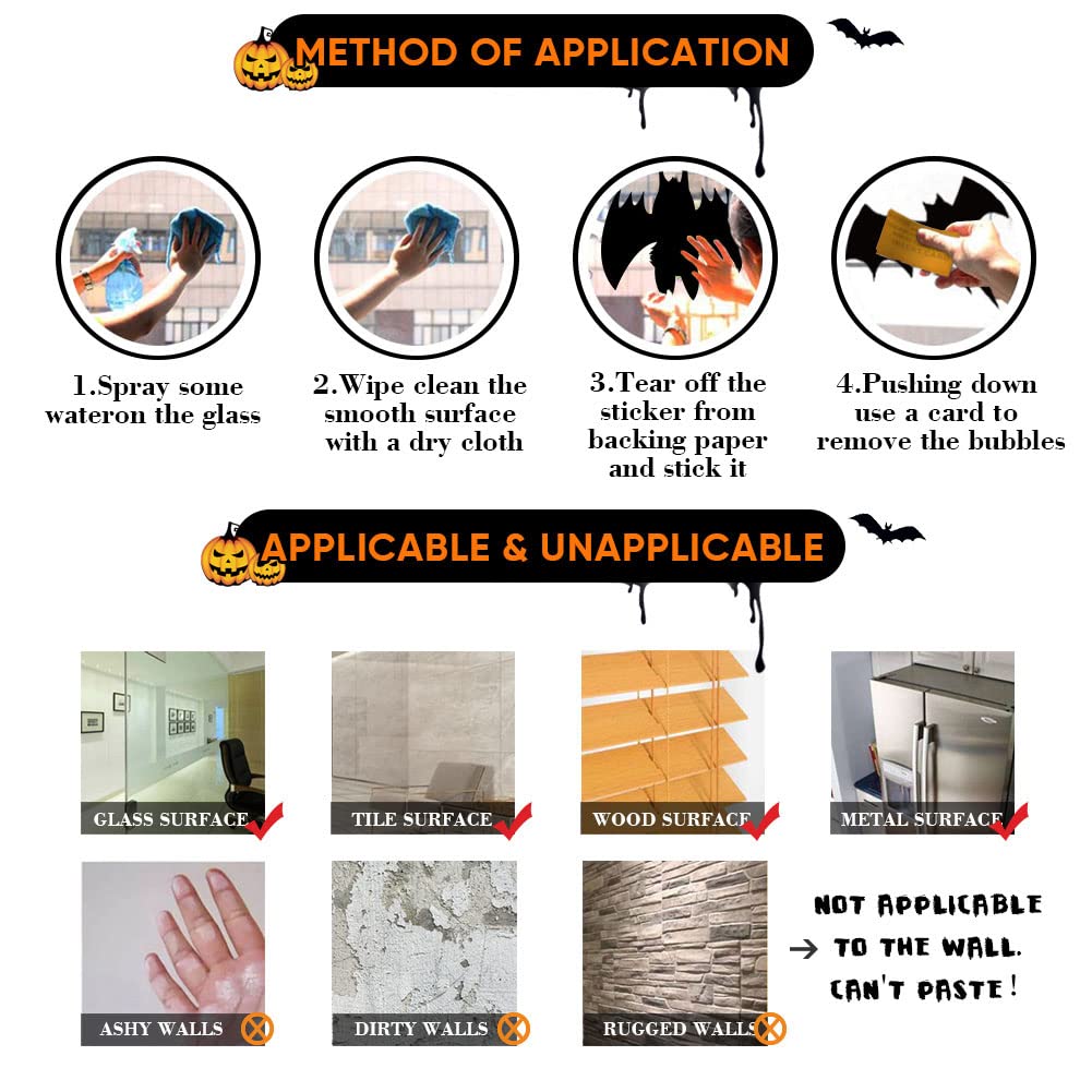 Large Halloween Window Clings Decorations Halloween Window Silhouette Decorations Scary Witch Silhouette Halloween Stickers for Window