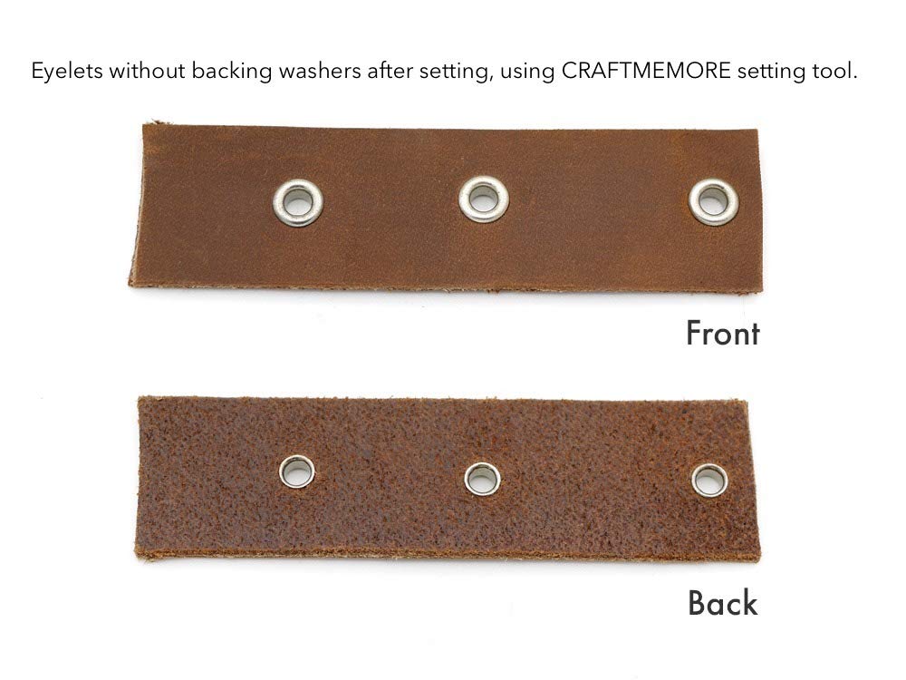 CRAFTMEMORE 1/8 Inch ID Grommets Eyelets 3MM Hole Self Backing Eyelet for Bead Cores, Clothes, Leather, Canvas 200pcs (Silver)