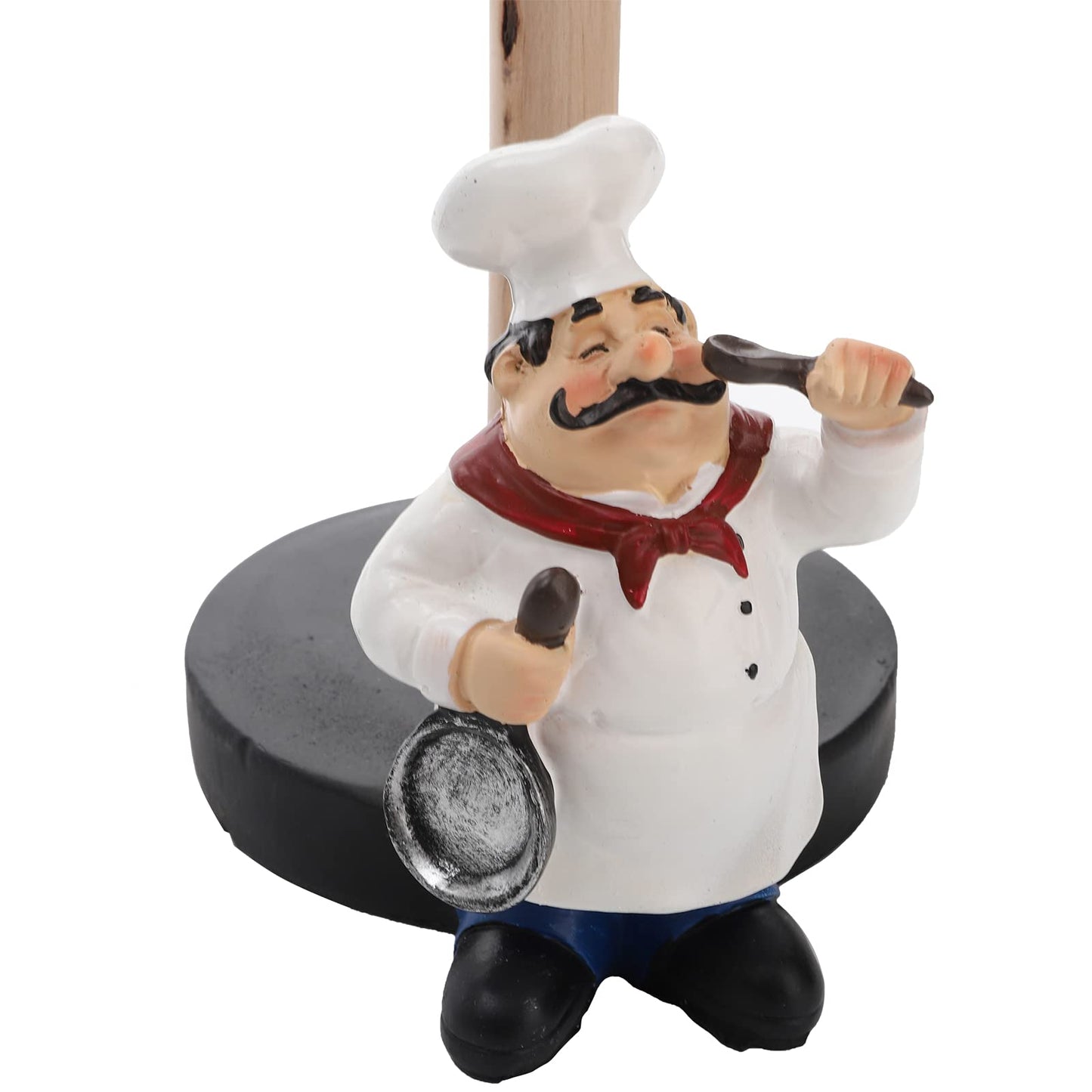 Suwimut Chef Style Paper Towel Holder, Resin Crafts Display Chef Figurines Creative Roll Paper Stand for Countertop Kitchen Cafe Restaurant Dessert Shop Cake Shop Decoration