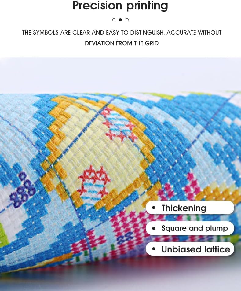 Sea Turtle Cross Stitch Kits for Adults Beginner,Counted Cross Stitch Kits Printed Stitching Cute Patterns Dimensions Needlepoint Art Crafts Embroidery Kits for Adults Beginners (13.7x13.7 inch)