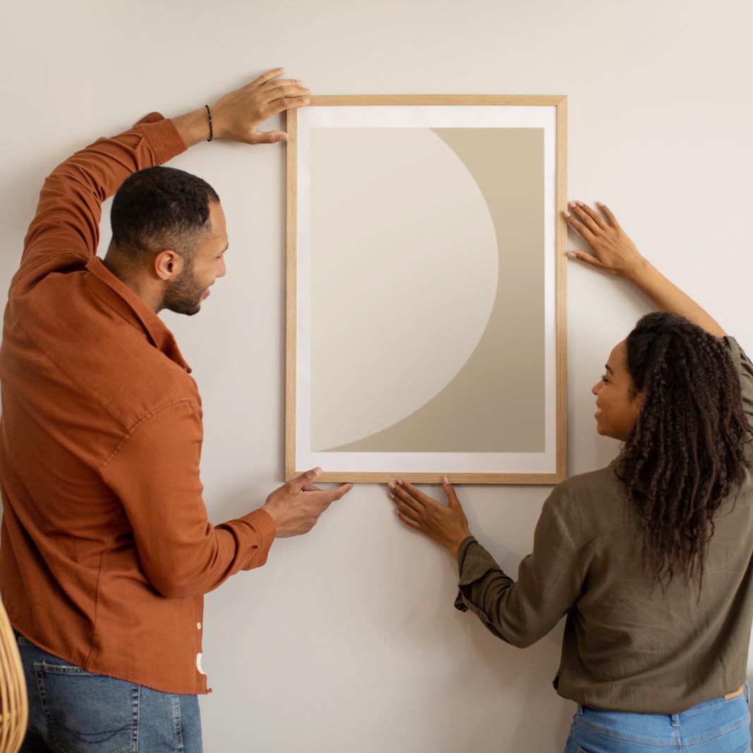 TKYGU 5x7 Natural picture frame with mat 4x6 set of 4, Modern Style Wood Composite frames-Tempered Glass Table or wall-horizontal or vertical frames best gift home decor