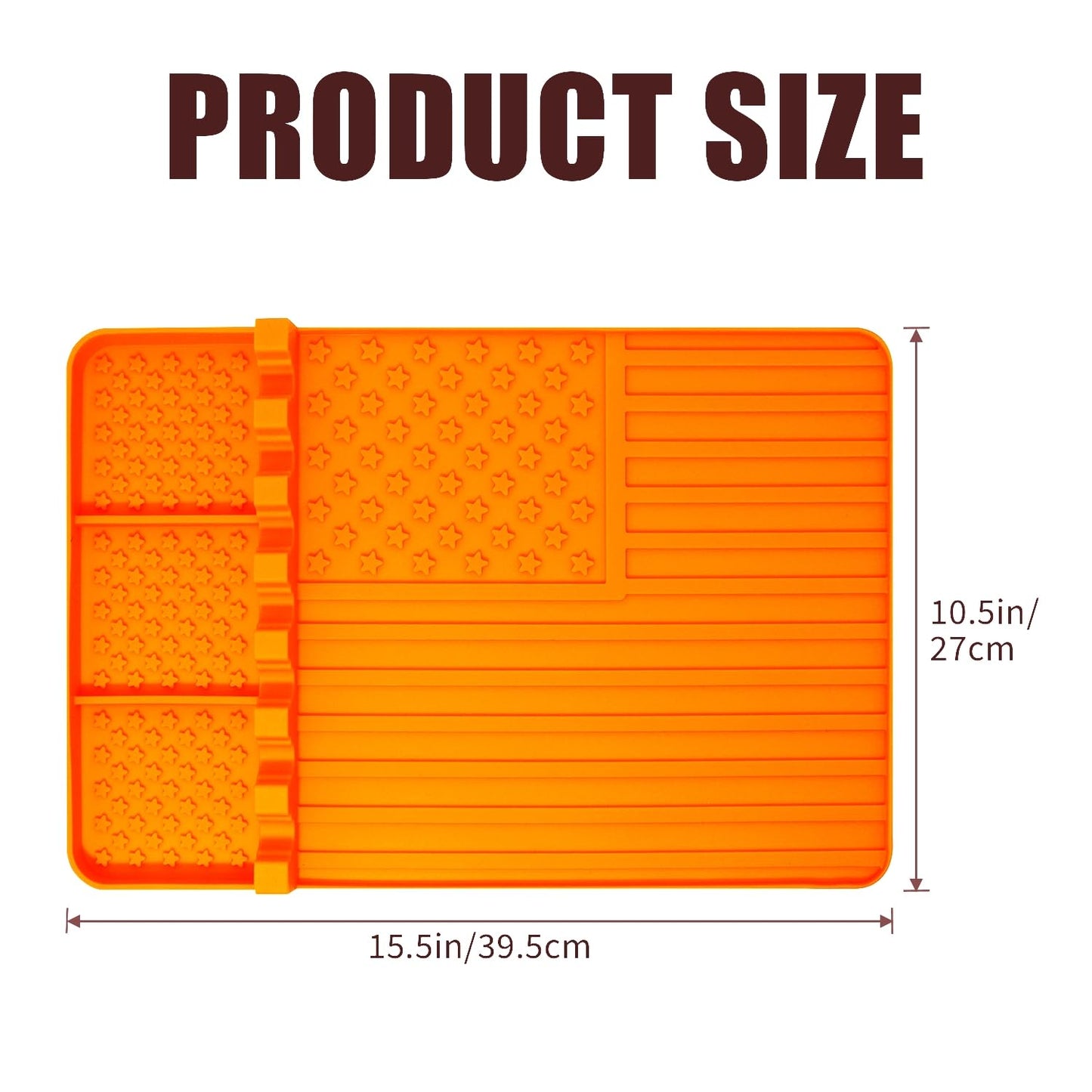 2 PCS Silicone Grill Mat Compatible with Blackstone, BBQ Griddle Tools Mat with Drip Pad, Spatula Mat for Outdoor Kitchen Counter, Gifts for Men (orange-2)