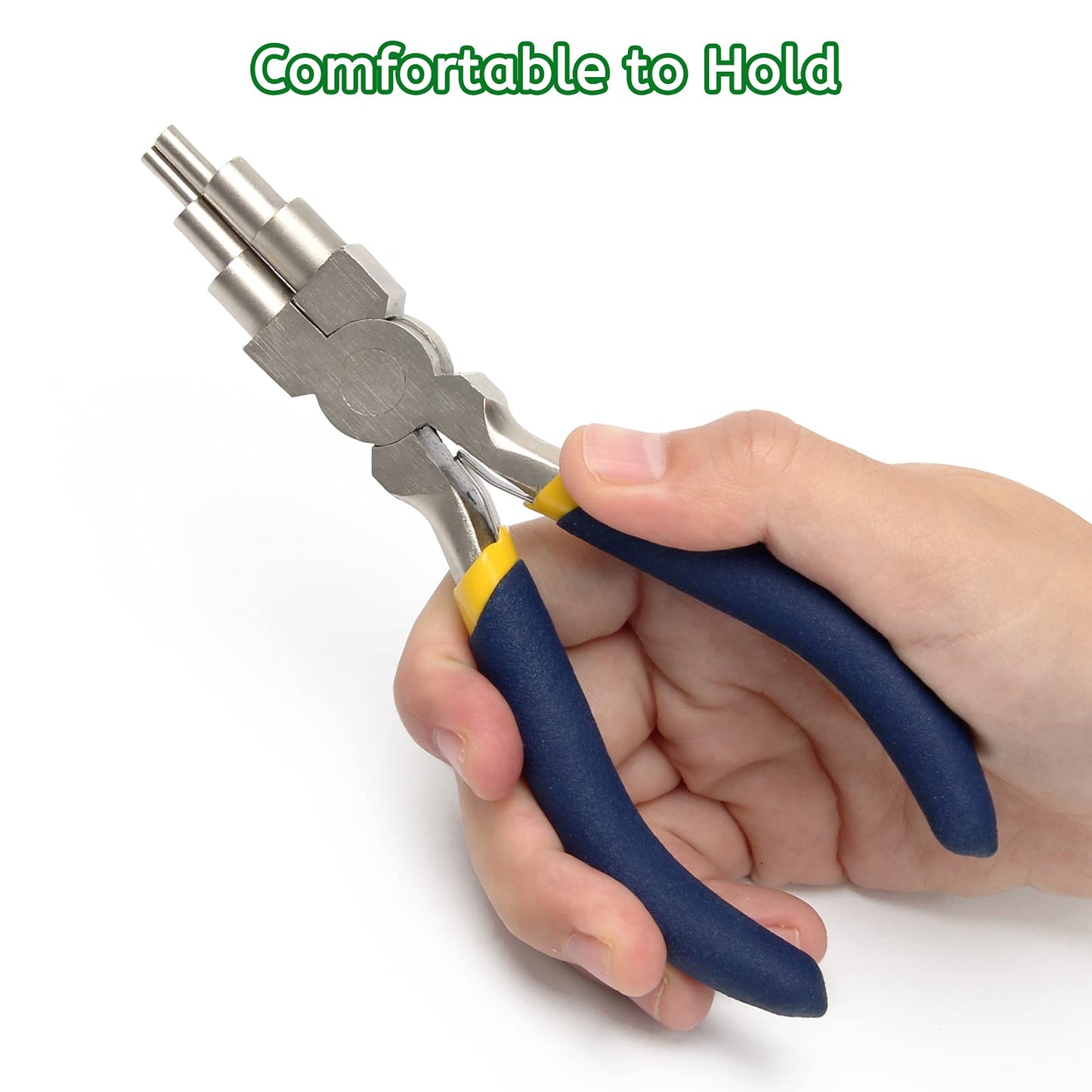 6 In 1 Wire Looping Pliers With Anti Slip Handle - Bail Making Pliers for Jewelry Making Wire Bending Tool for Bending 3-10mm Bails, Loops, Hooks, Jump Rings