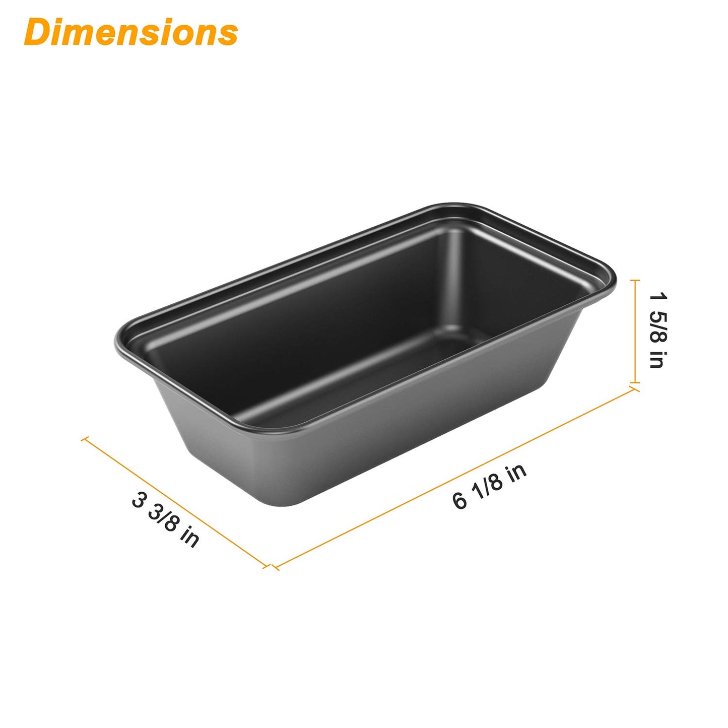 4 Pack Mini Loaf Pans, Non-Stick Baking Bread Pan, Carbon Steel Bakeware