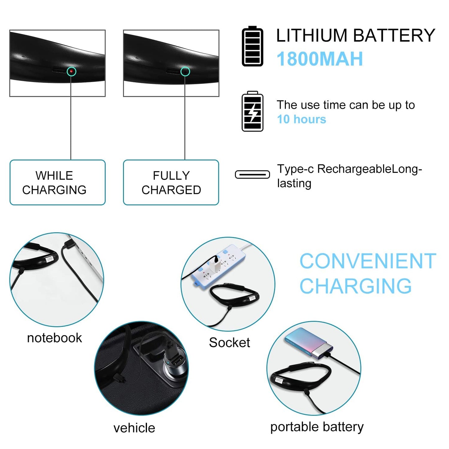 LED Neck Reading Light,Book Light In Bed,Adjustable Brightness Desk Lamp,3 Color with Bendable Arms,Suitable for Repairing,Night Running,Walking,Knitting,Camping (1PCS)