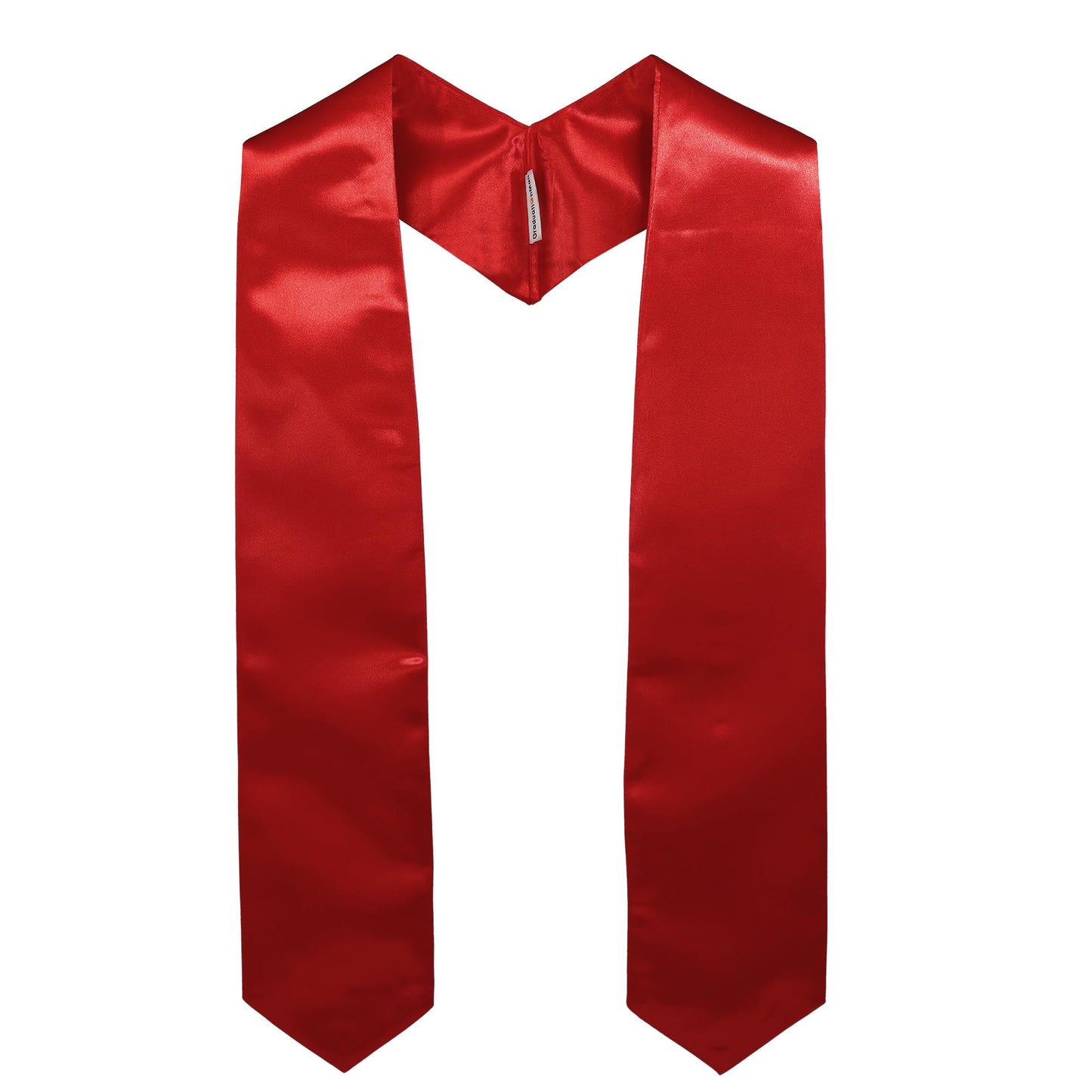 GraduationMall Unisex Adult Plain Graduation Stole 60" Red