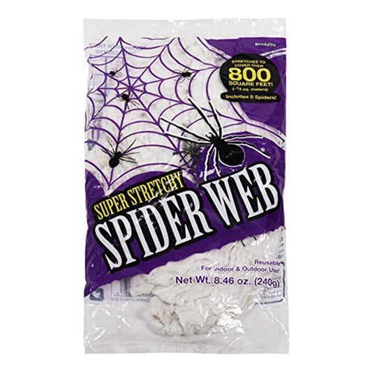 Halloween Decorations Outdoor, Indoor Spider Web, Spooky 800 sq. ft. Cobweb Halloween Patio Party Spider Webs, Spider Webs Halloween Decorations, Spider Webs & Fake Spiders