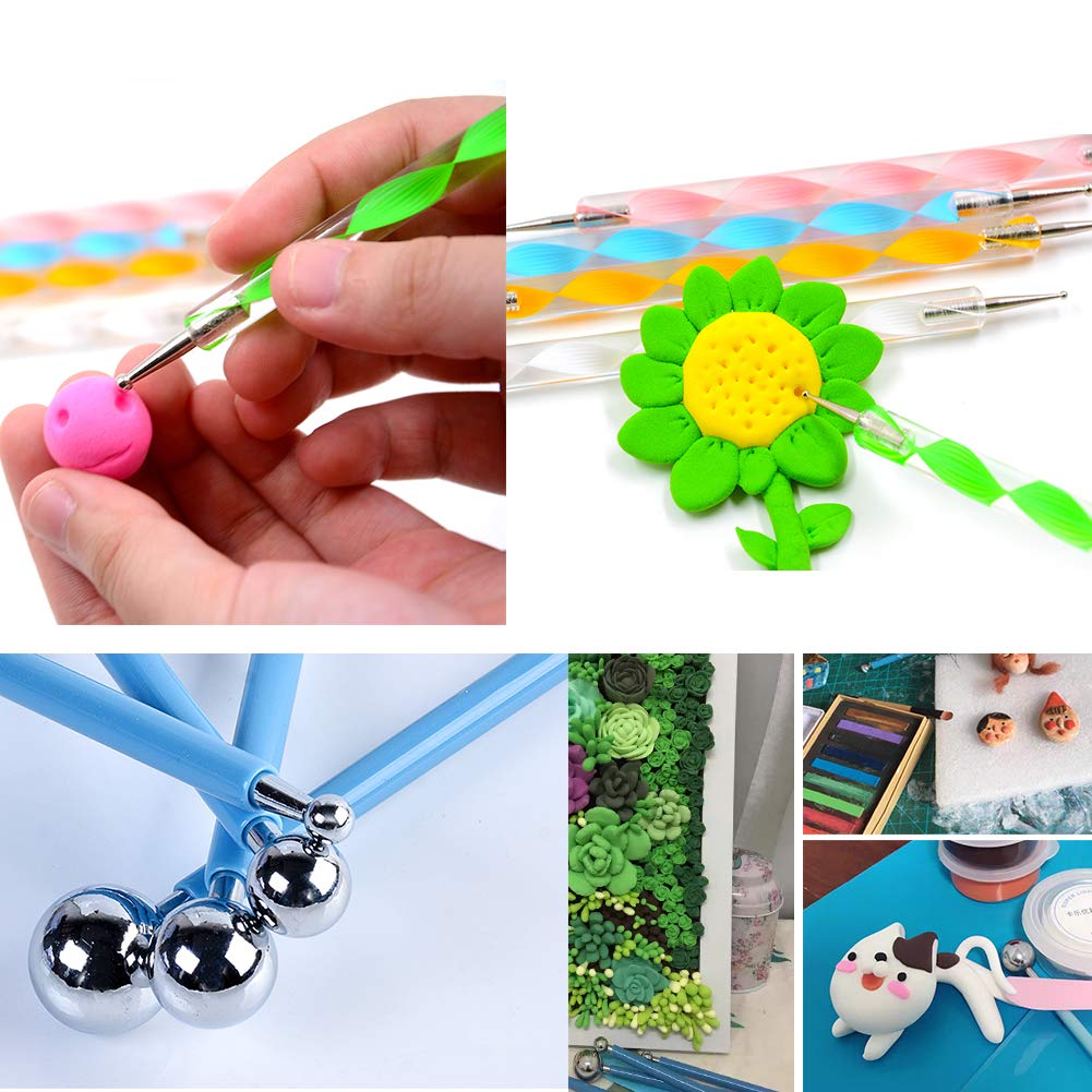 14 Pcs Dotting Tools Ball Styluses with Box, Dotting Tools Set Rock Painting, Pottery Clay Modeling Embossing Nail Art