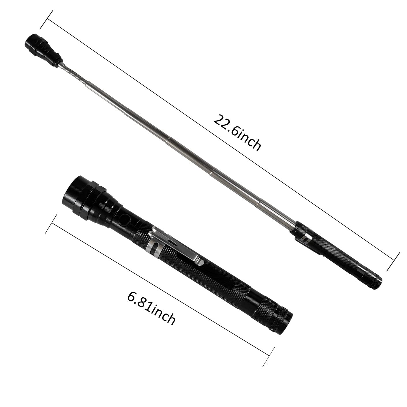 KUCHEY Magnetic Flashlight Fathers Day Dad Gifts for Men, Stocking Stuffers for Men Adults, Pickup Tool Cool Extendable Magnet Telescoping Gadgets Easter Birthday for Him Handyman