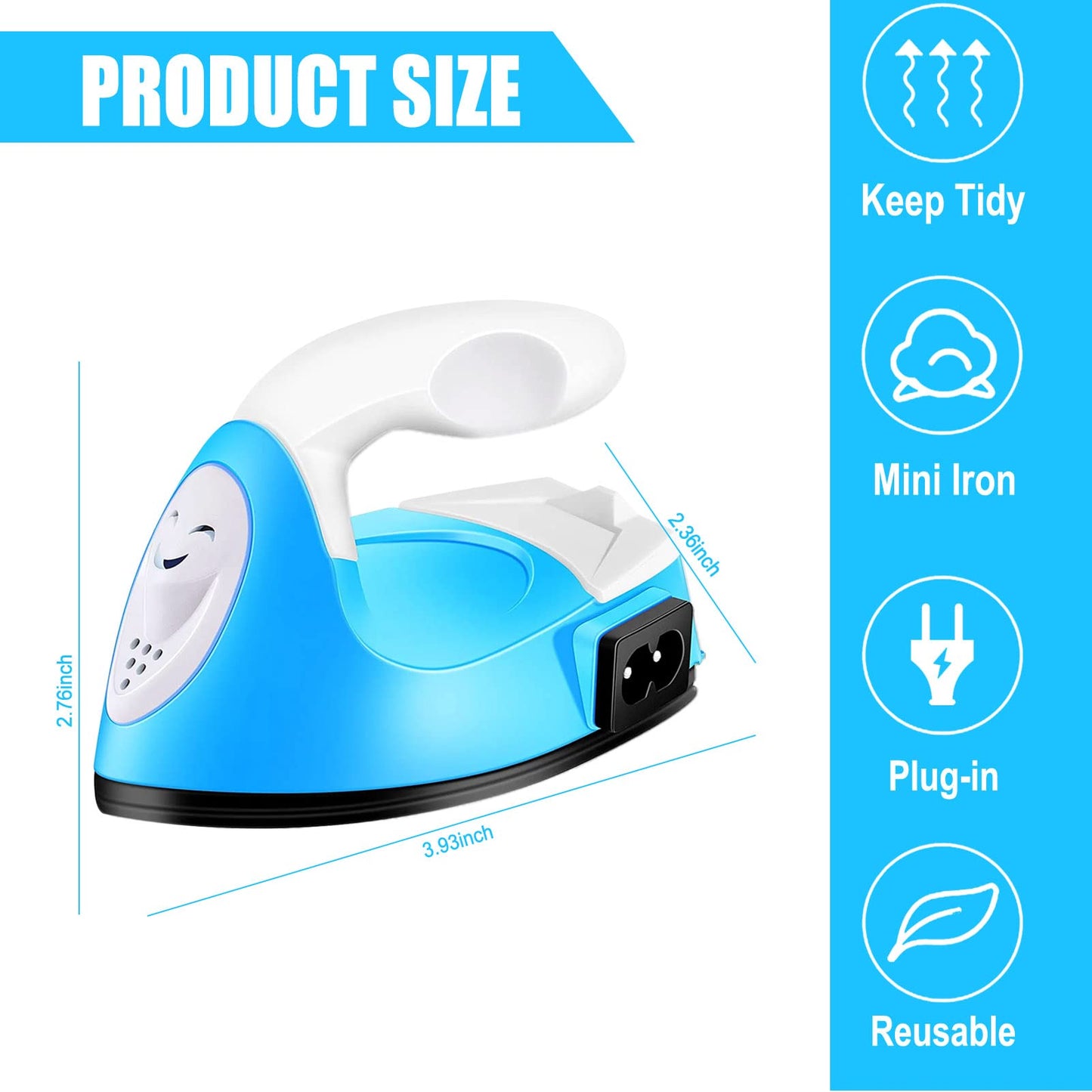 Mini Craft Iron Mini Iron Press,Mini Heat Press Machine for T Shirts Shoes and Hats Small Heat Transfer Vinyl Projects,Portable Travel Irons Mini Heat Press Crafting Craft Clothes