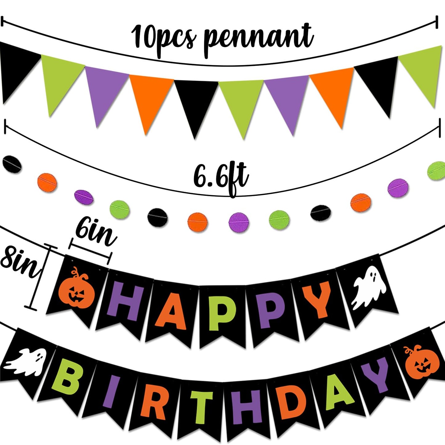 Halloween Birthday Party Decorations, Halloween Happy Birthday Banner, Halloween Birthday Party Supplies, Halloween Birthday Decor, Halloween Fireplace Mantle Home Decorations