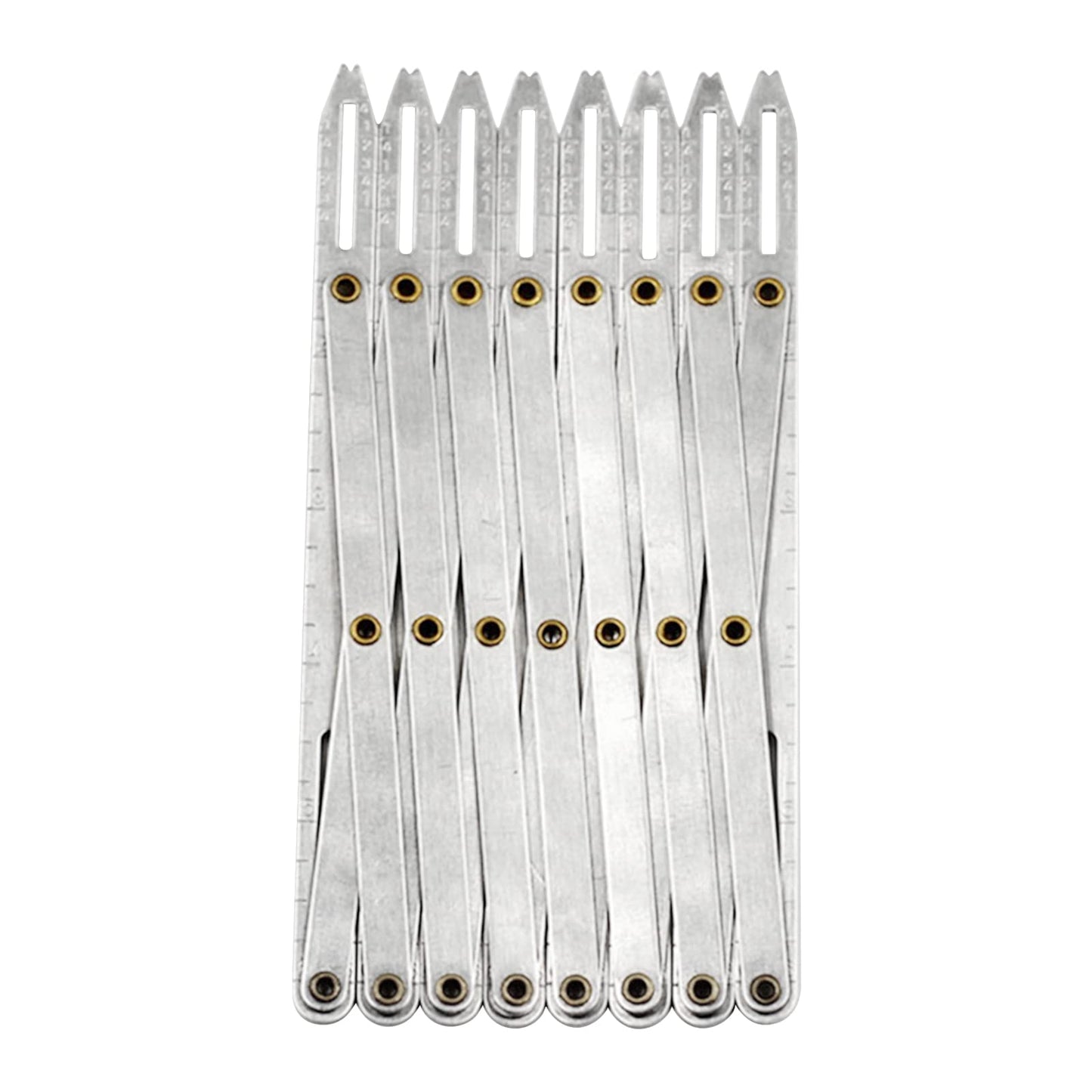 Expanding Sewing Gauge, Equal Space Divider Sewing Aluminum Sewing Gauge Button Guide Tool for Quilting Craft Pleat Button Spacer Tool Sewing