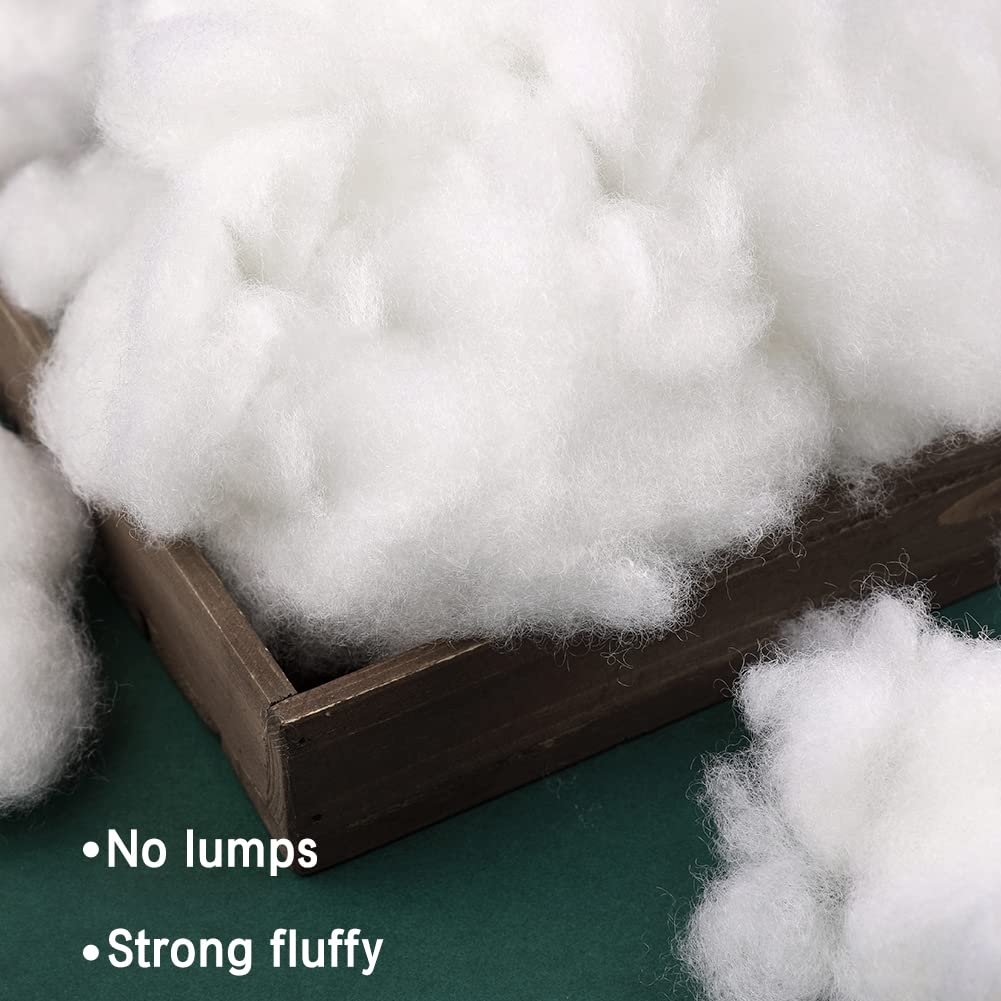 LOKUNN 100g/3.5oz Polyester Fiber Fill, Stuffing Pillow Filling Stuffing Cushion Filling, Batting High Resilience Fill Fiber, Stuffing for Stuffed Animals/DIY Crafts