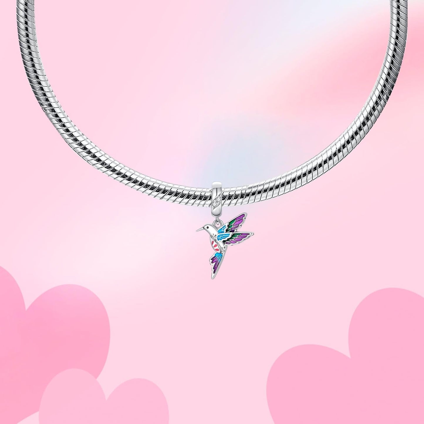 Alstade Kingfisher Charm 925 Sterling Silver Charms fits Bracelets and Necklace Pendant Bead Charms Jewelry Present for Women Family Friends