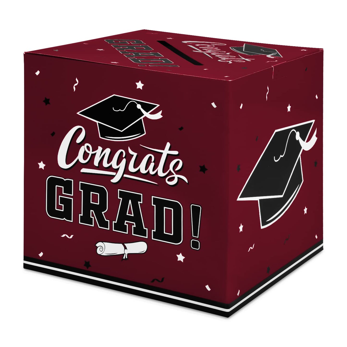 Gatherfun Graduation Party Favors Gift Decor Card Box Supplies Maroon