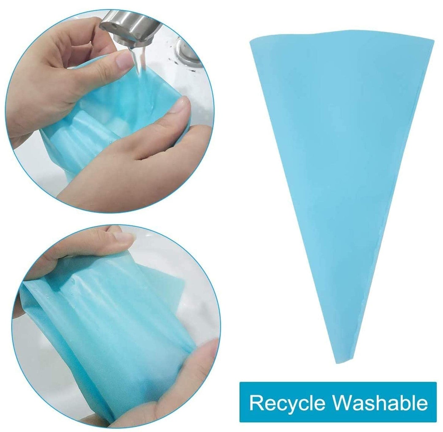 Cake Piping Set for Baking with Reusable Piping Bags and Tips, Standard Converters, Silicone Rings, Decorating Supplies for Deviled Egg , Cupcake and Cookie Icing