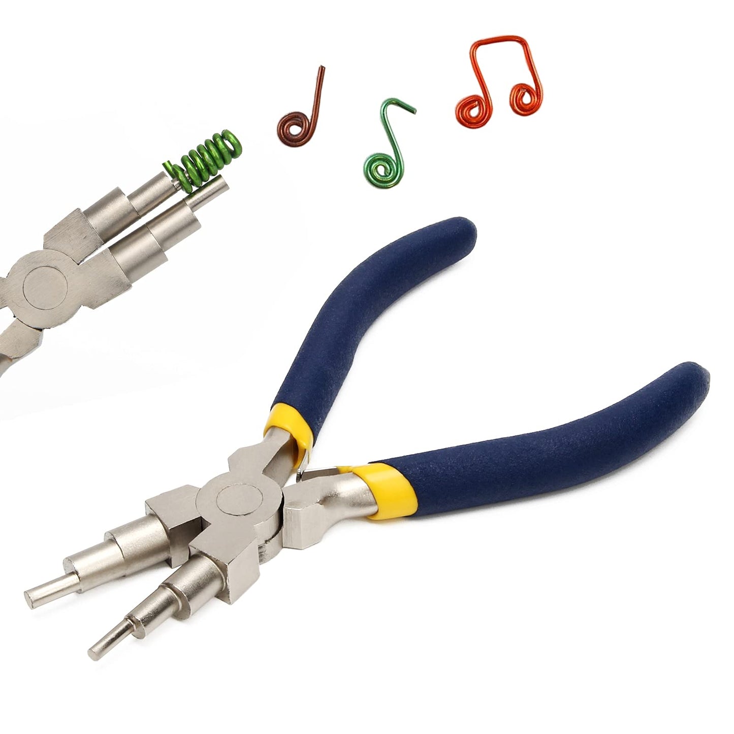6 in 1 Bail Making Pliers, 3mm to 10mm Wire Bending Pliers with Non-slip Comfort Grip Handle for Jewelry Making, Loops, Jump Ring