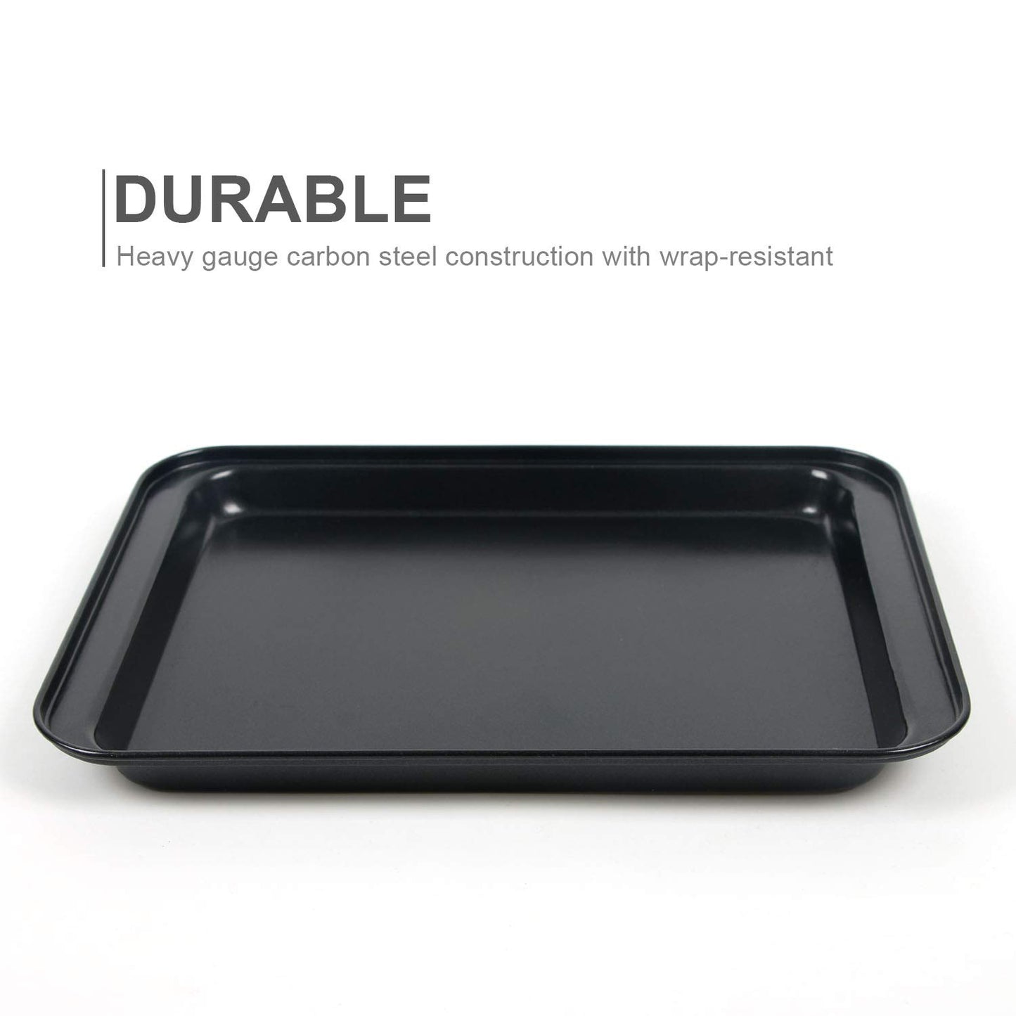 Small Baking Sheets for Oven, Shinsin Nonstick Cookie Pans Set of 3, 8 inch Carbon Steel Cookie Sheet Pans Professional Mini Baking Replacement Trays for Toaster Oven, Easy Clean, Dishwasher Safe