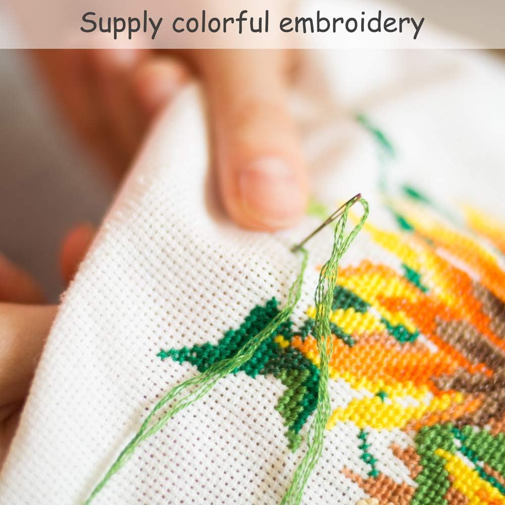 8 Pieces Aida Cloth 8 Color 14 Count Classic Reserve Cross Stitch Fabric, 12 by 18-Inch