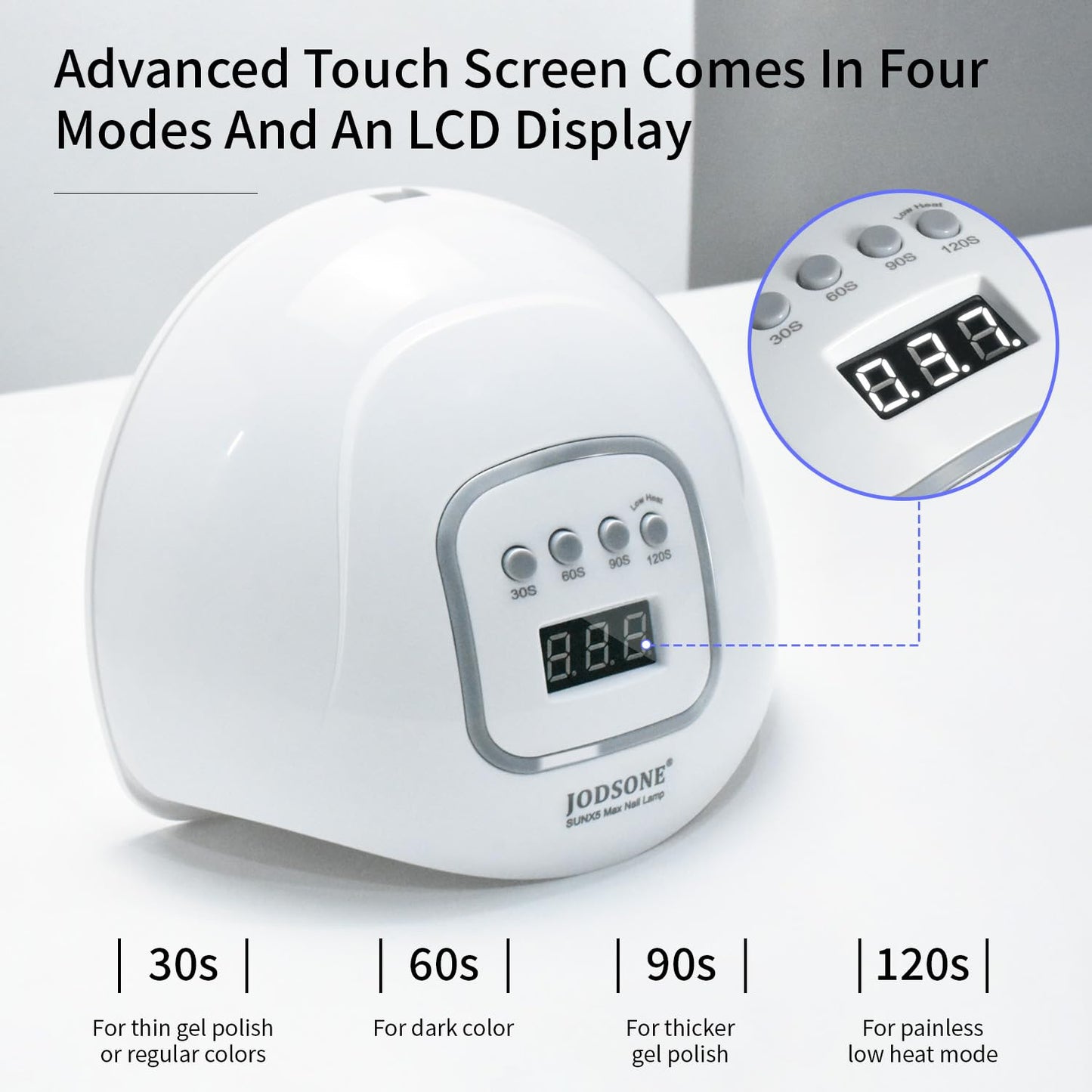 UV LED Nail Lamp, Nail Dryer for Gel Polish, Led Light with Automatic Sensor & 4 Timers