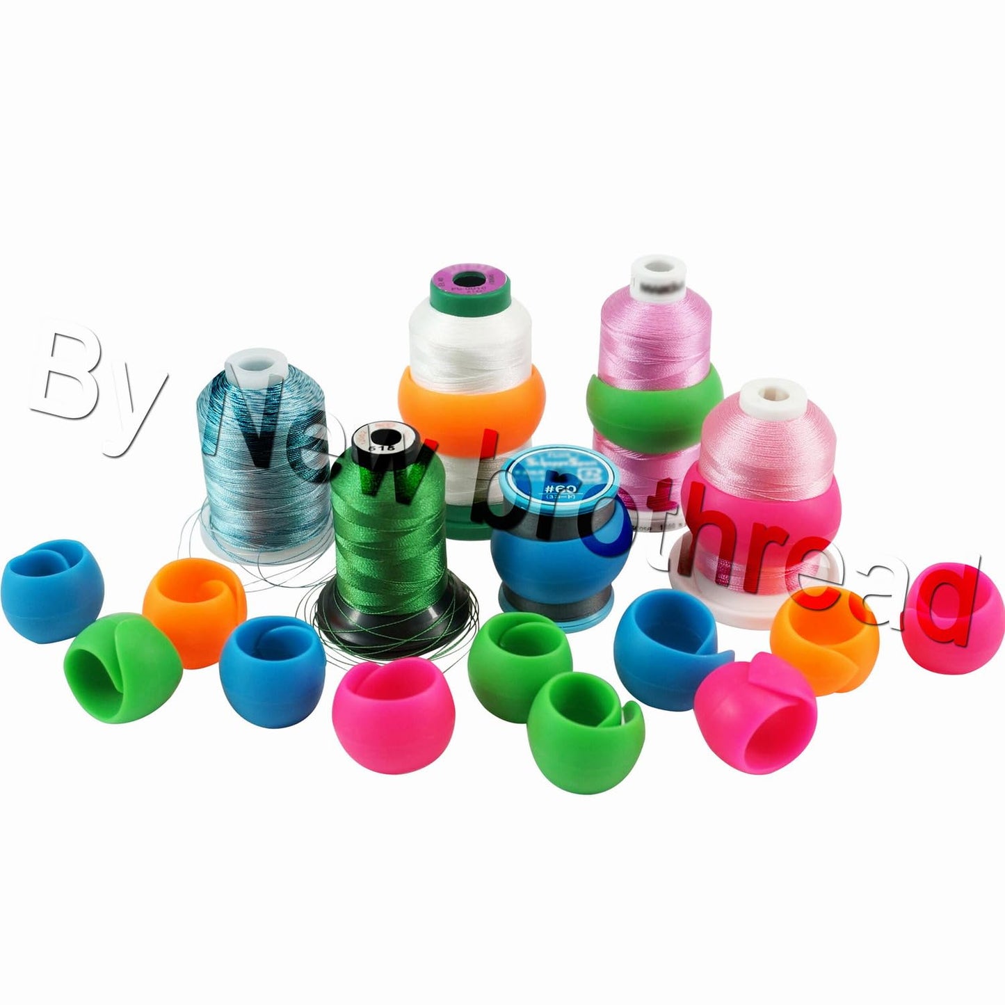 New brothread 20pcs Thread Spool Savers - Prevent Thread Tails from Unwinding - No Loose Ends for Sewing and Embroidery Machine Thread Spools