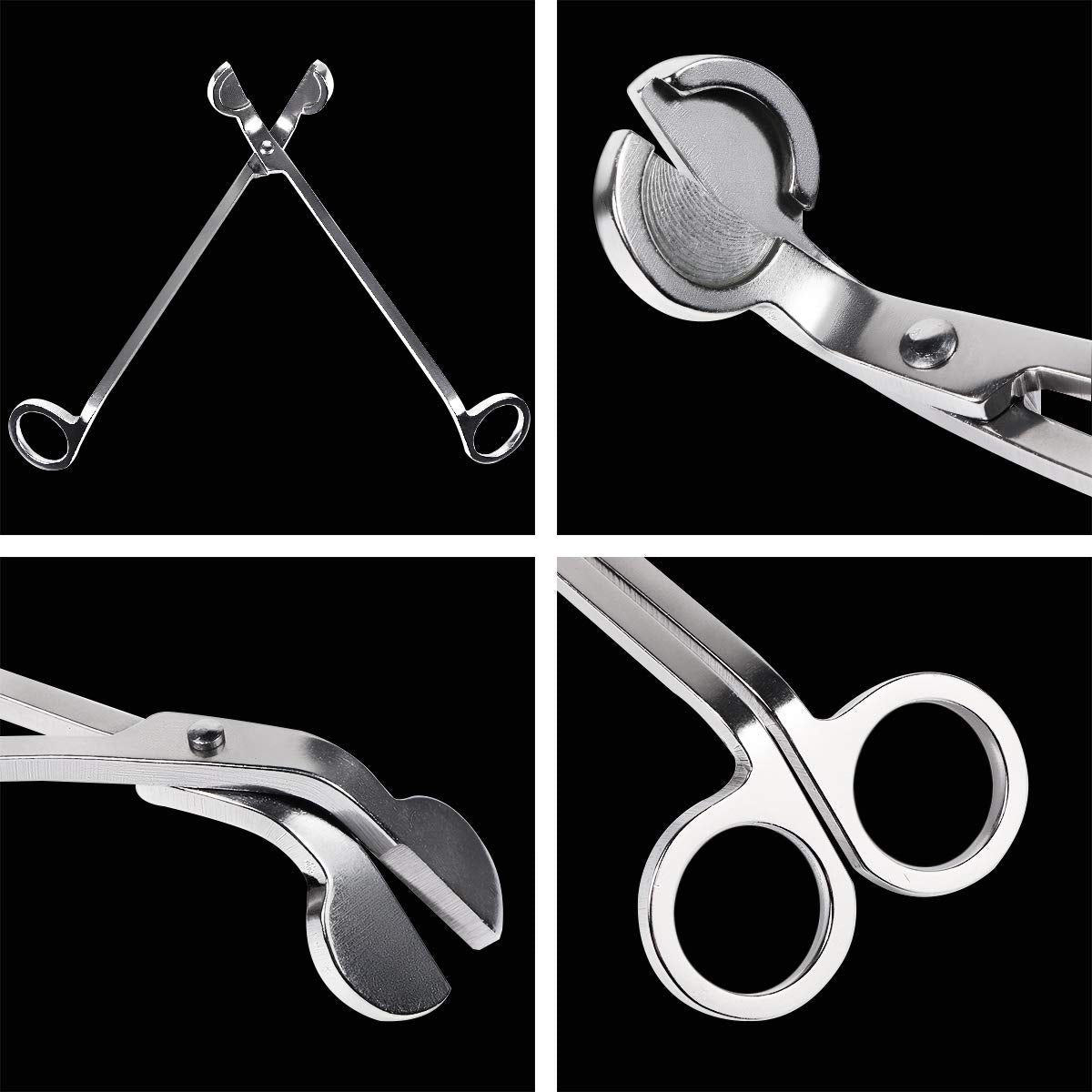 Yoodelife Candle Wick Trimmer, Polished Stainless Steel Wick Clipper Cutter - Reaches Deep Into Candles to Cut Spent Wicks, Allow Cleaner Burn and Prevent Soot Buildup