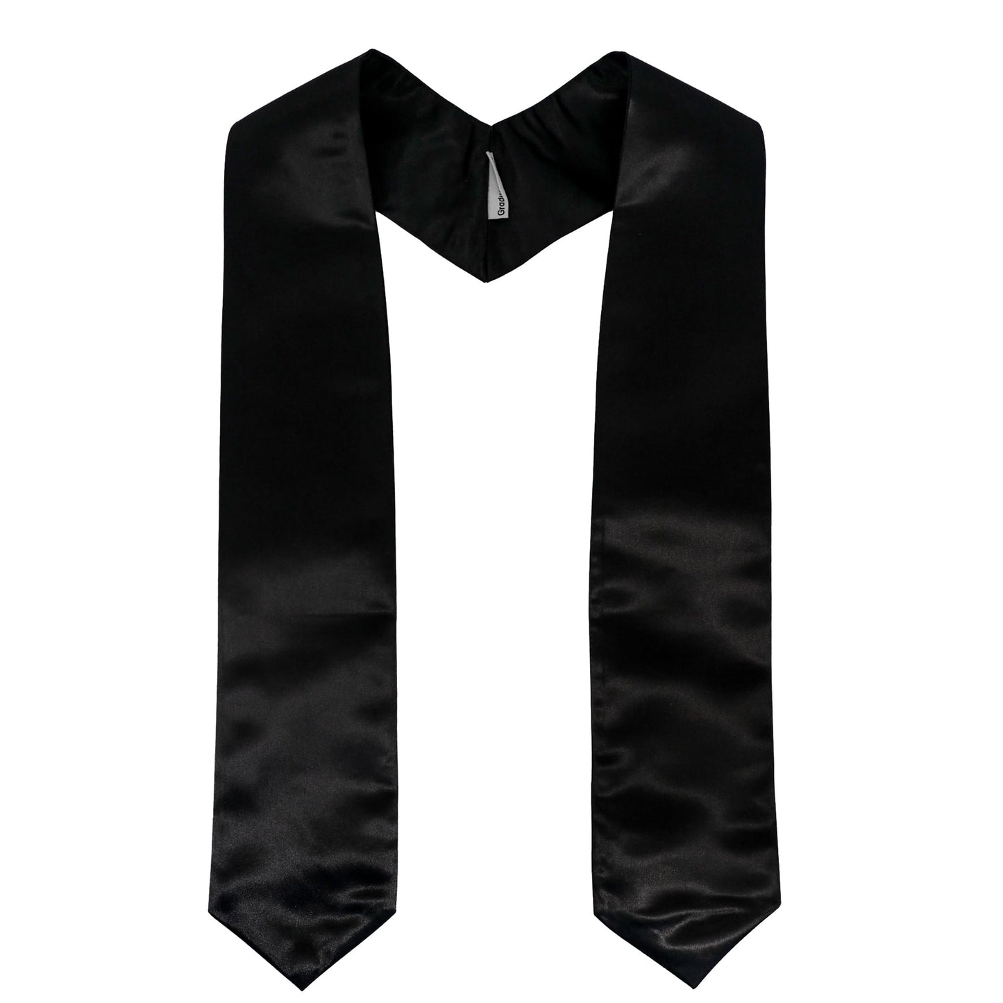 GraduationMall Unisex Adult Plain Graduation Stole 60" Black