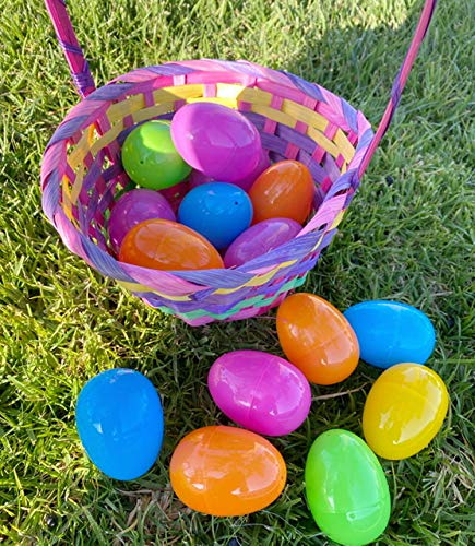 Plastic Bright Easter Egg Assortment 50 Pcs Perfect for Easter Egg Hunt/Surprise Egg/Easter Hunt